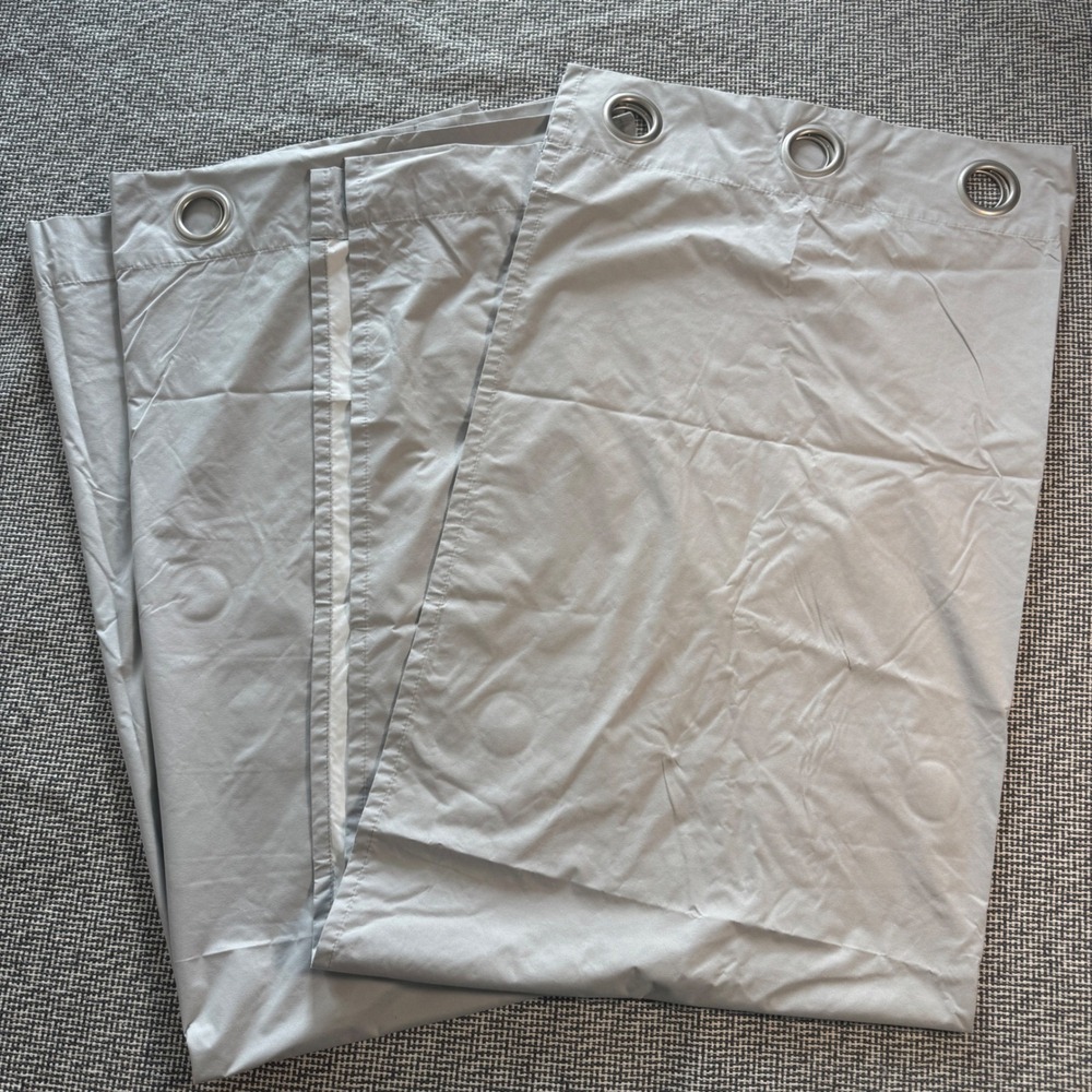 Sun Zero Gray Blackout Grommet Curtain Panels Set of 2 Noise Reducing 40x63